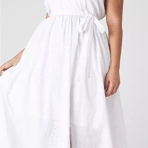 Lane Bryant Embroidered White Dress